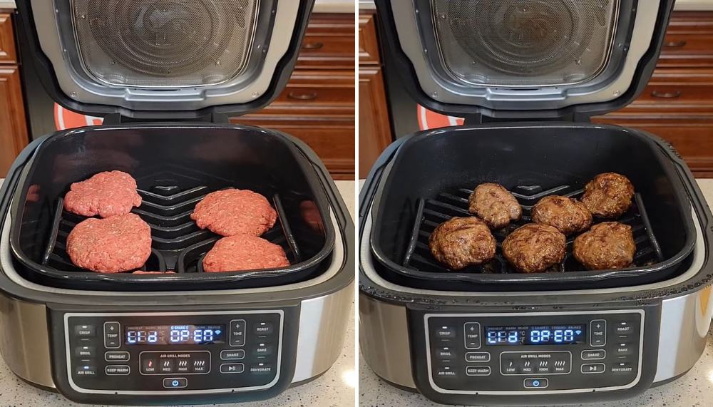 Grilling in Cosori air fryer grill combo | before&after