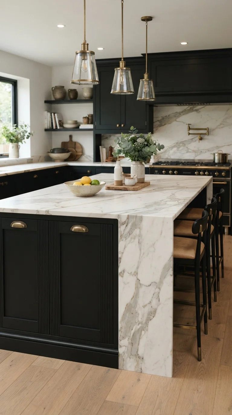 Black Cabinets With Glass Fronts