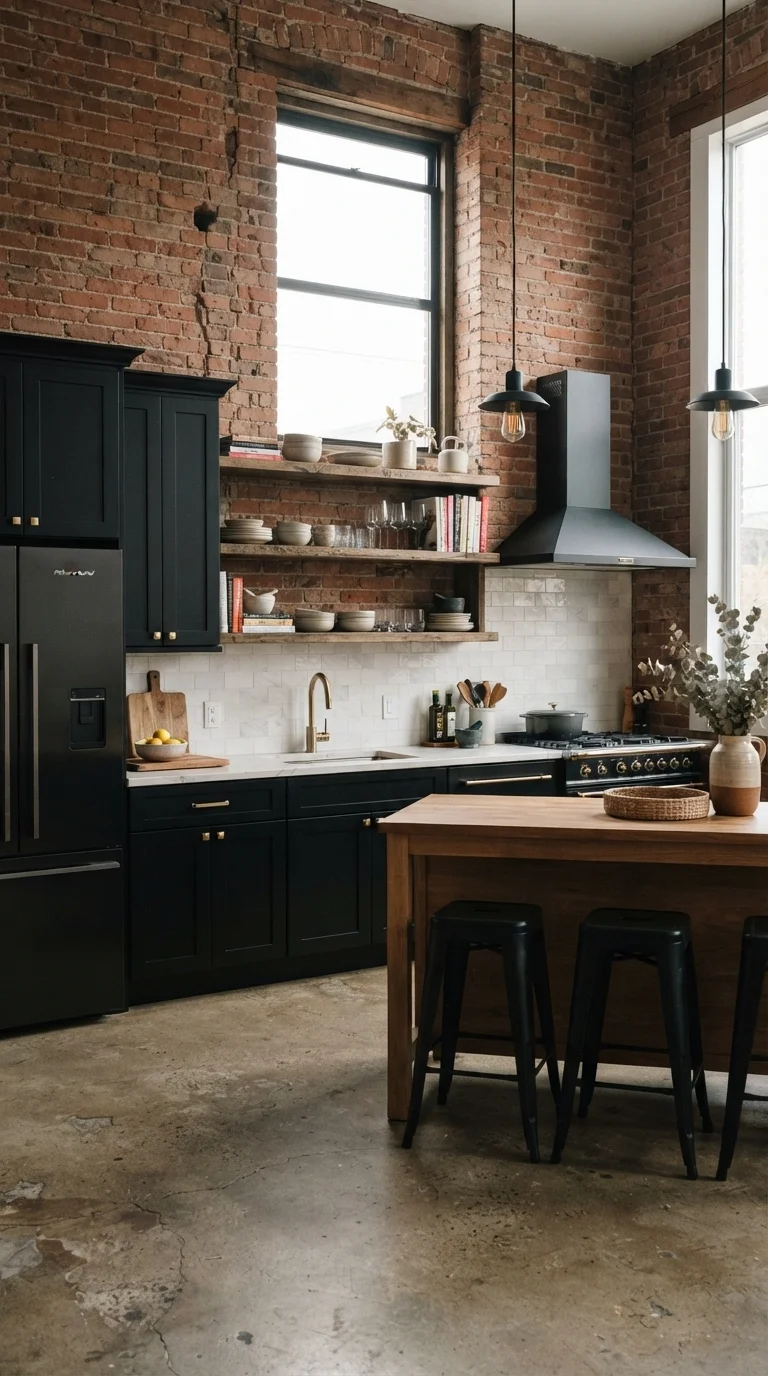 Black Cabinets With Marble Countertops