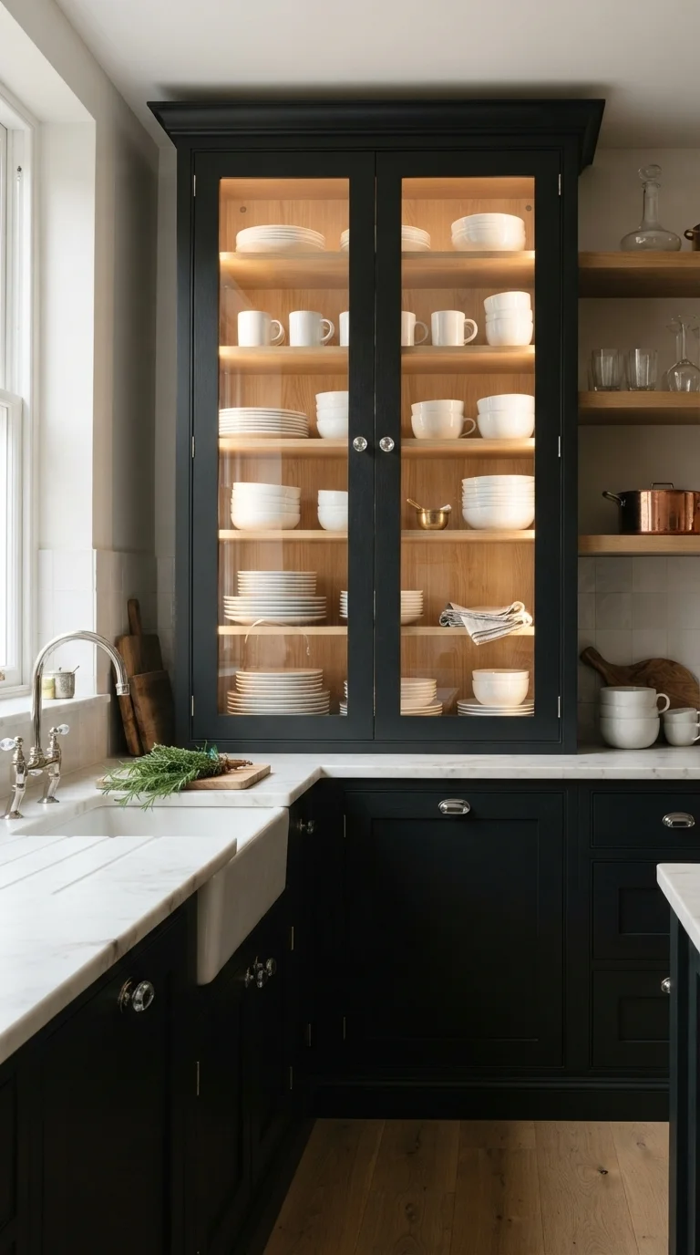 Modern Minimalist Black Kitchen